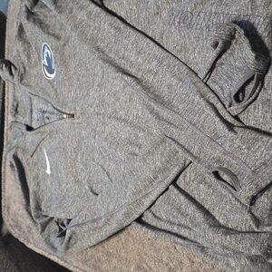 Nike Heather Gray Quarter-Zip Top